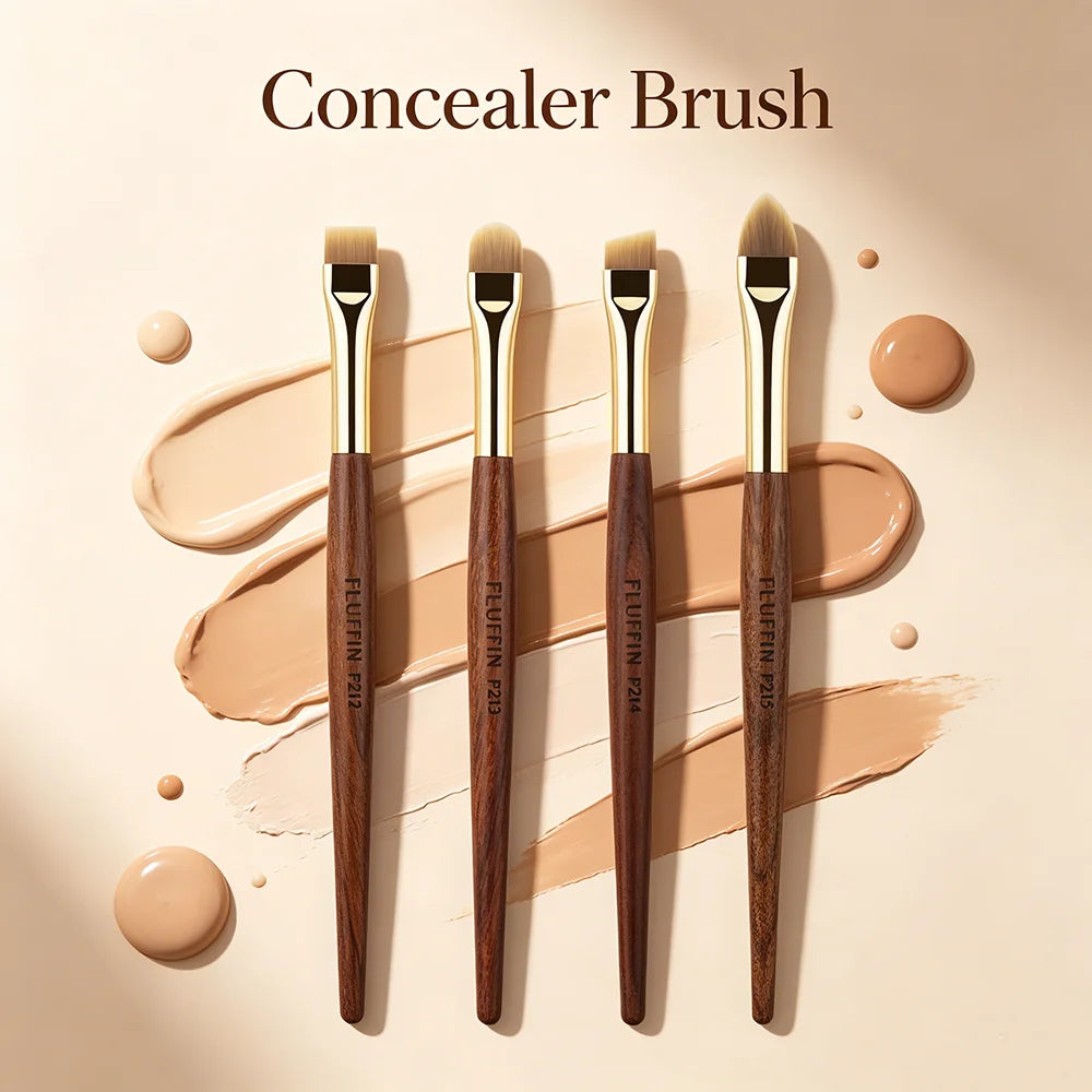 Concealer Crush Ultra Thin Concealer Brush Advanced Copper Tube Redwood Makeup Brush Precision Detail Makeup Tool for Beginners