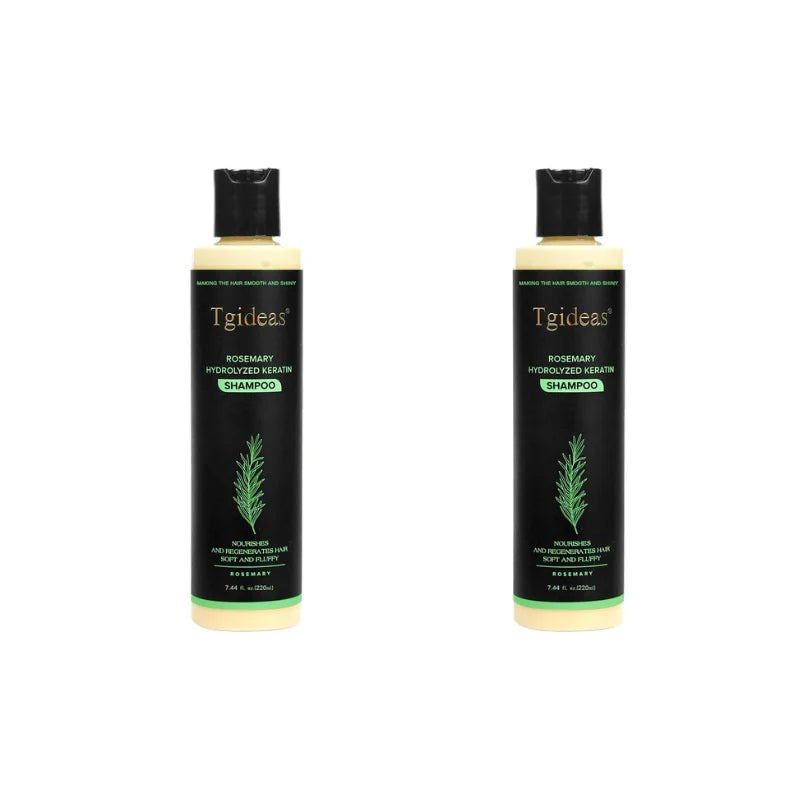 220ml Tgideas Natural Rosemary Hair Shampoo Organic Keratin Shampoo Silicone-Free Reduces Hair Loss Nourishes Scalp for Thicker