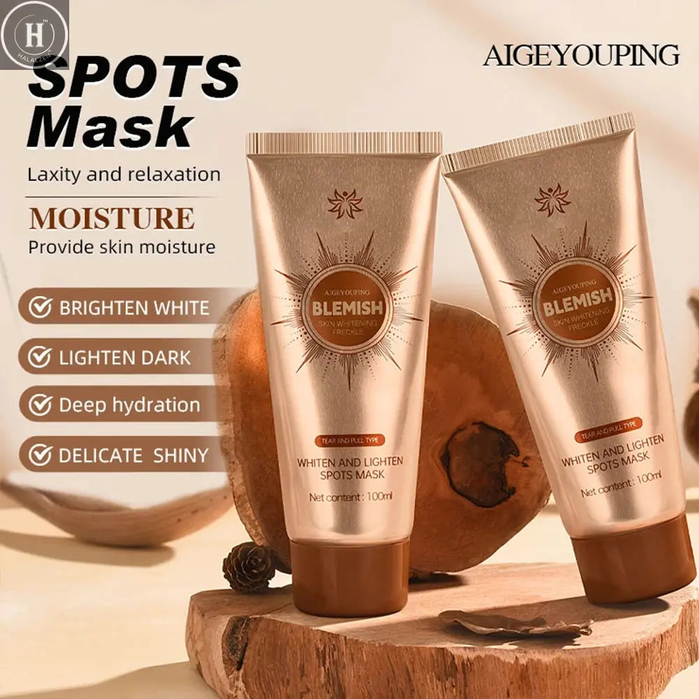 Whiten and Lighten Spots Mask Spots Peel-Off Facial Mask Anti-Blemish Freckle Brightening Mask Deeply Clean Pore Tightening Mois HALALZEN