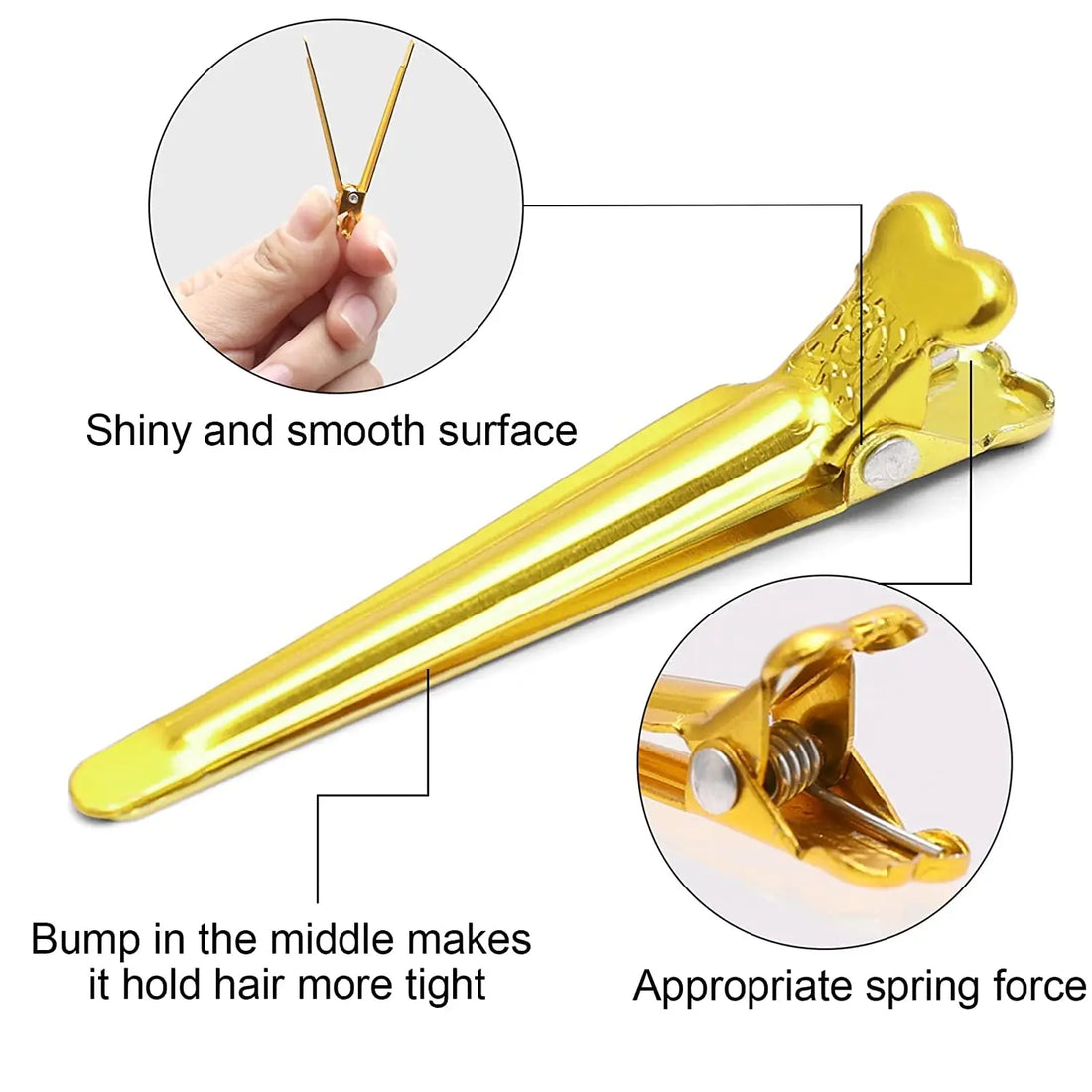 50PCS Hair Clips Hairdressing Clamps Claws Section Clips Barber Hair Styling Tools DIY Colorful Metal Hairpins Headwear Supplies