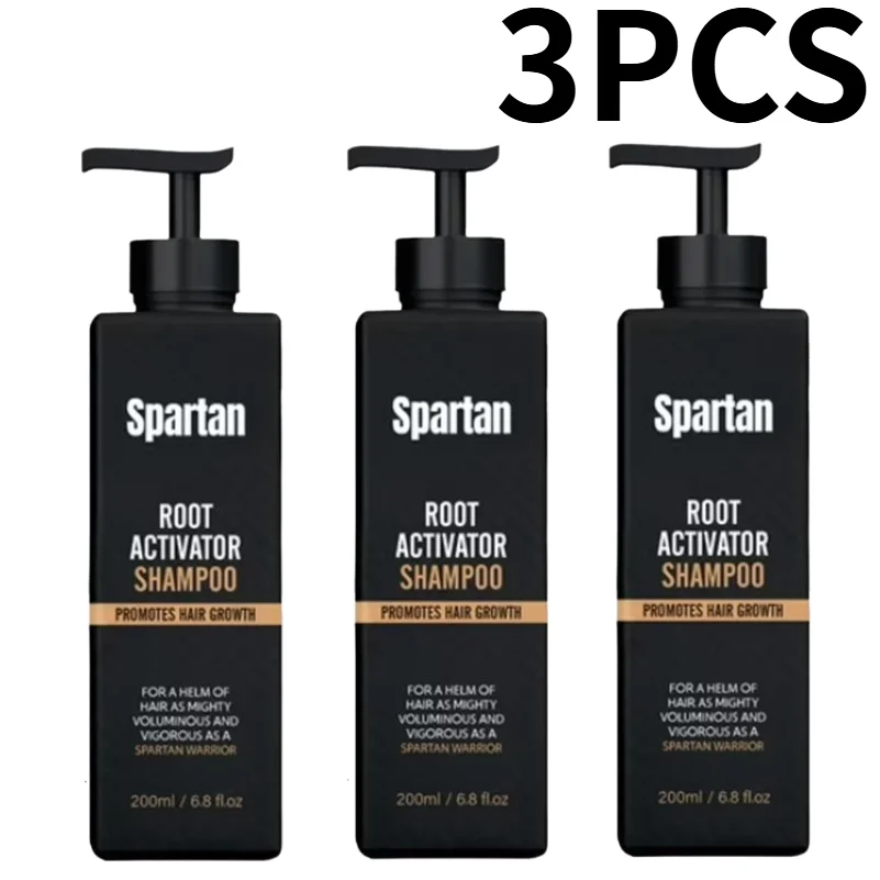 Spartan Root Activator Shampoo 100ml/200ml, Ginger Extract Formula, Promotes Hair Growth & Strengthens Roots, Scalp Care for Men Halalzen