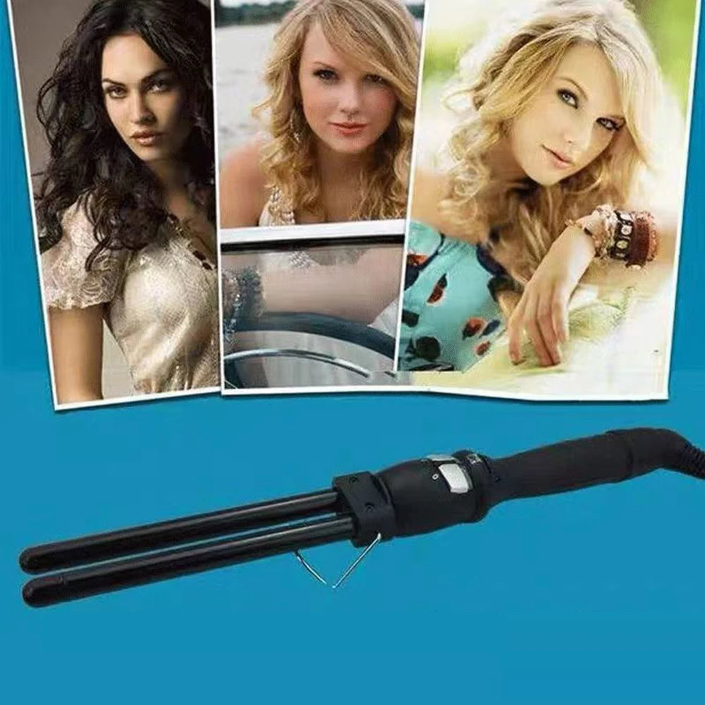 Hair Curling Iron Waver Pear Flower Cone Electric  Hair Curler Wand Salon Hot Perm Styling Tool 13MM Small Crimping Hair iron