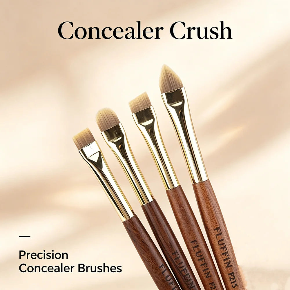 Concealer Crush Ultra Thin Concealer Brush Advanced Copper Tube Redwood Makeup Brush Precision Detail Makeup Tool for Beginners