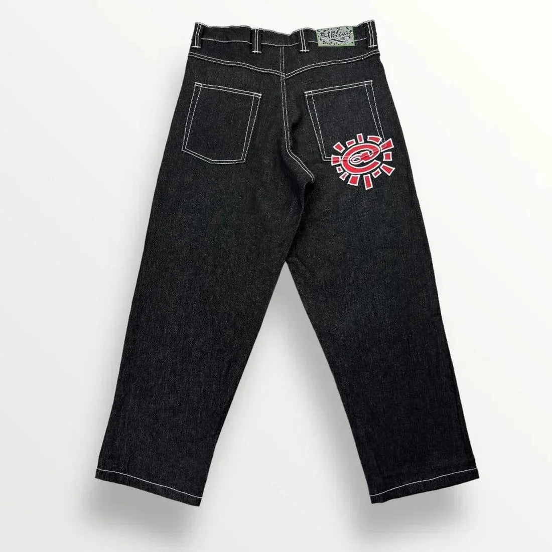 New Always Jeans High quality Printed Embroidery Straight Jeans Black Pants Men Jeans Printing Trend Street Wear AlwaysJeans Men HALALZEN