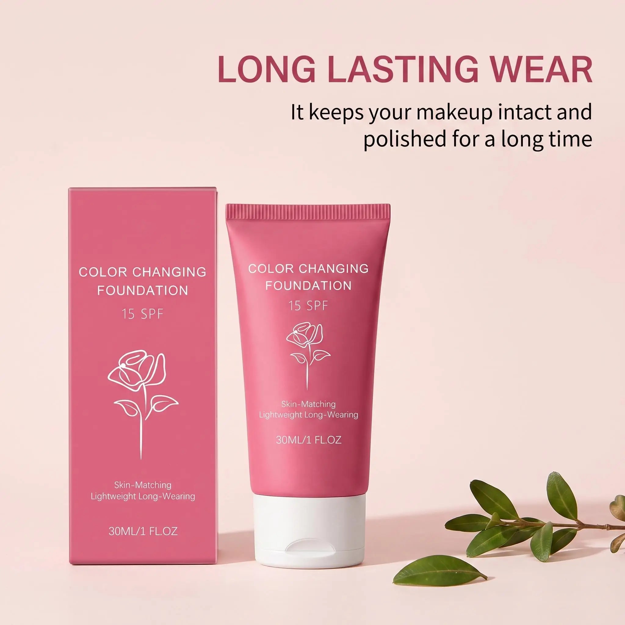 Korean Color Changing Foundation Liquid Automatically Adjusting Skin Tone Conceal Facial Skin Fine Flaw Daily Facial Makeup Base