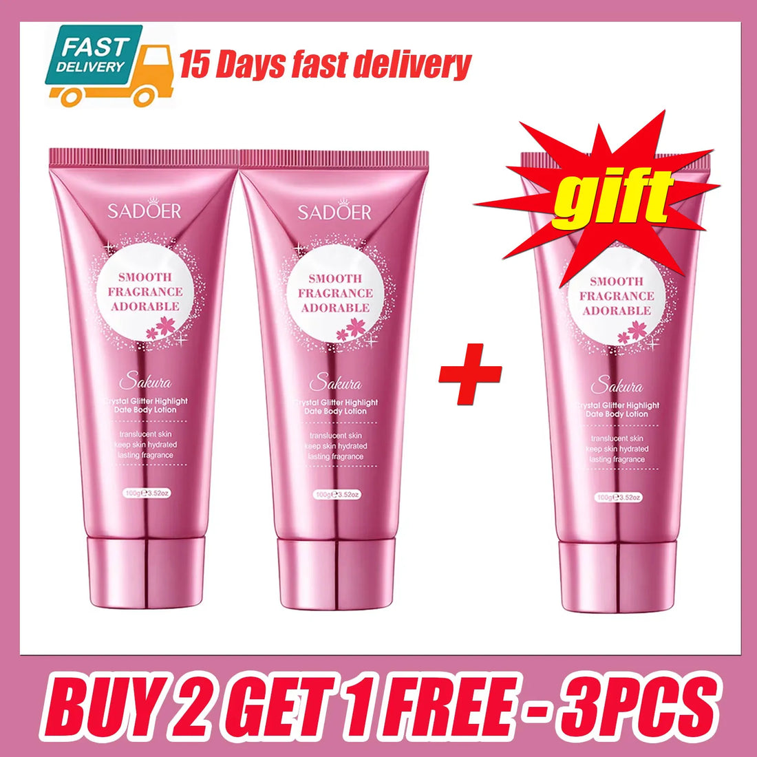 Cherry Blossom Moisture Crystal Glow High Gloss Dating Cherry Blossom Scent Body Lotion Deep Moisturizing Hydrating Body Lotion