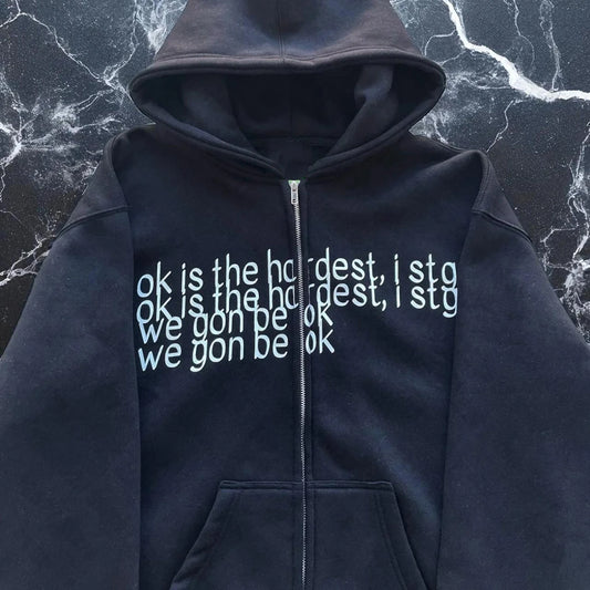 Emo girl Y2k style Women Sweatshirt Hoodies Punk Letter Print Hoodies Casual Streetwear Gothic Printing Sweatshirt Hoodies 90s