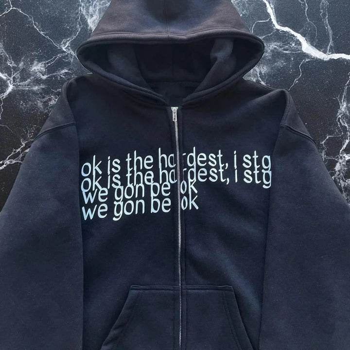 Emo girl Y2k style Women Sweatshirt Hoodies Punk Letter Print Hoodies Casual Streetwear Gothic Printing Sweatshirt Hoodies 90s