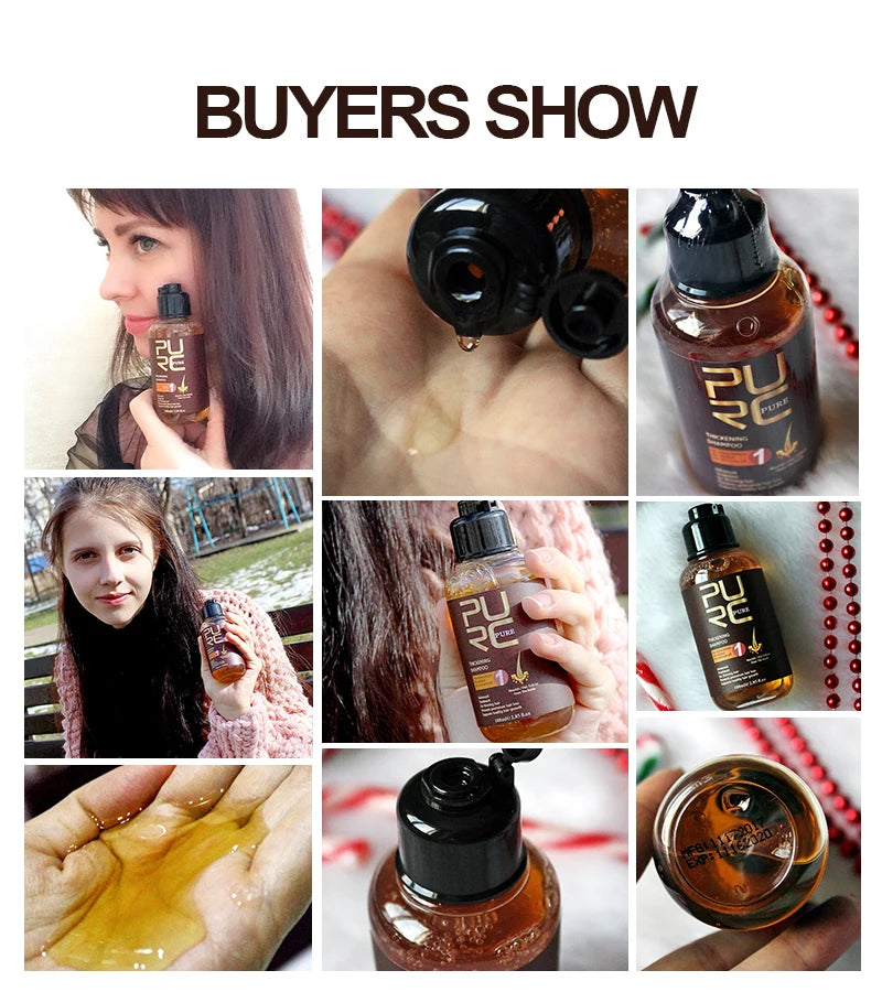 PURC 100ml Ginger Hair Loss Shampoo Hair Growth Treatment For Hair Regrowth Repair Hair Root Thicken Hair Care