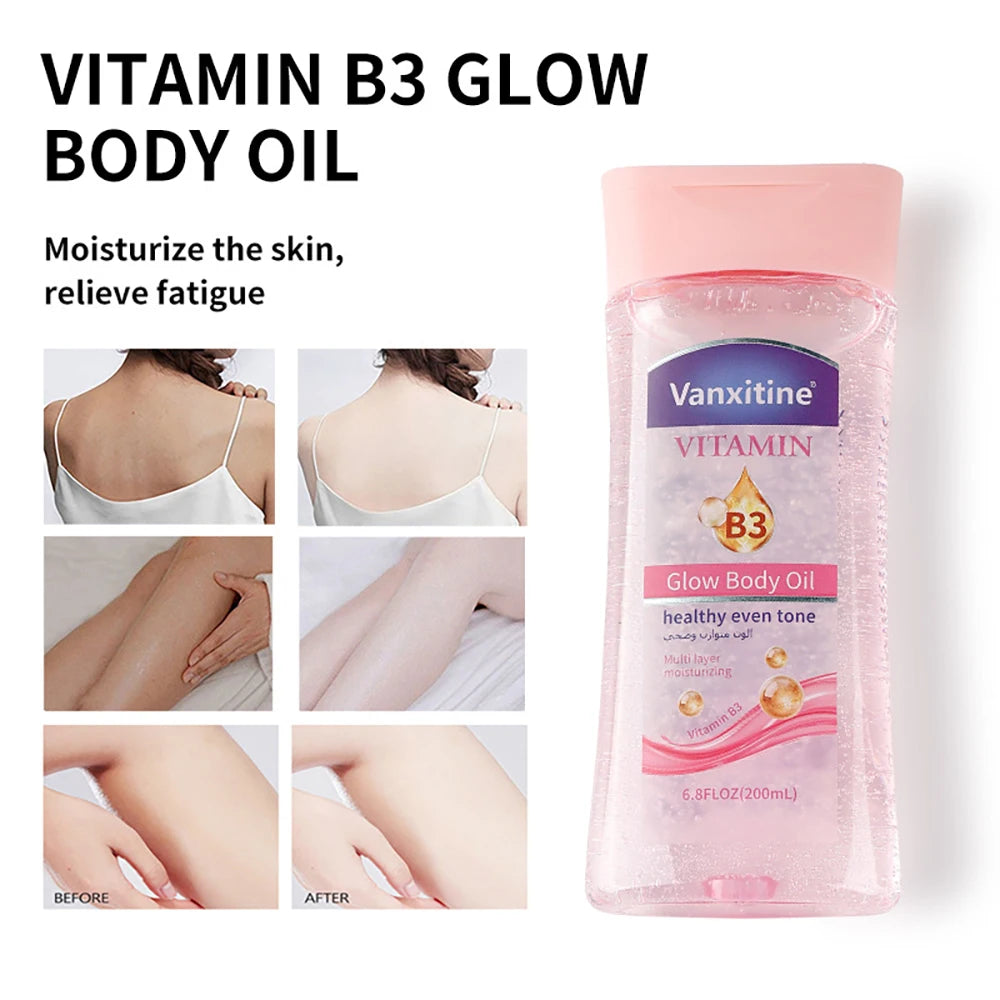 Vaseline Massage Body Oil Brighten Skin Tone Improves Dry Flaky Skin Body Care Nourishing Moisturizing Body Gel Oils Skincare