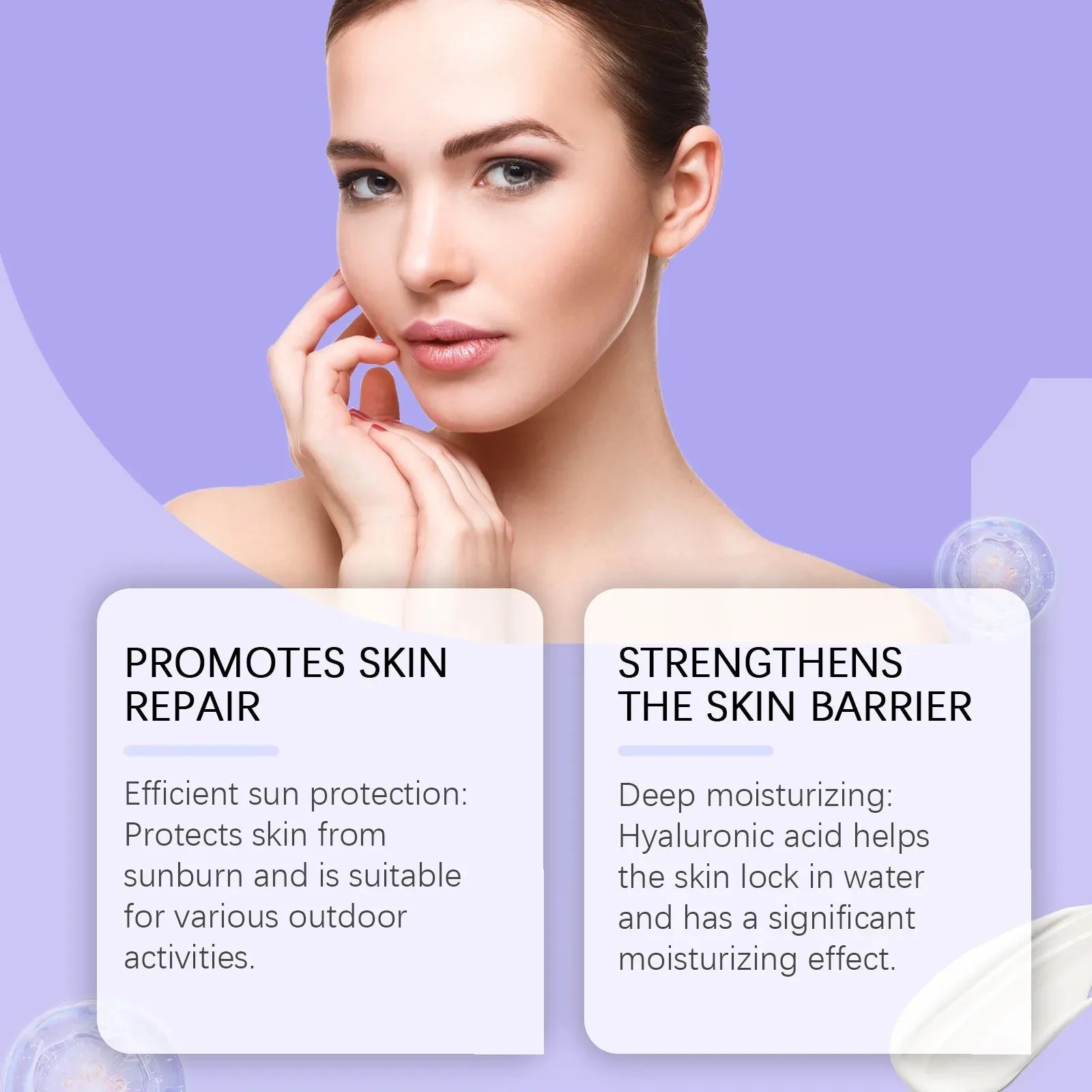 Sunscreen Cream Spf 90+ UV Protective Sunburn Repair Cream Sun Block Isolation Cream Moisturizing Oil-Control Skin Care Products Halalzen
