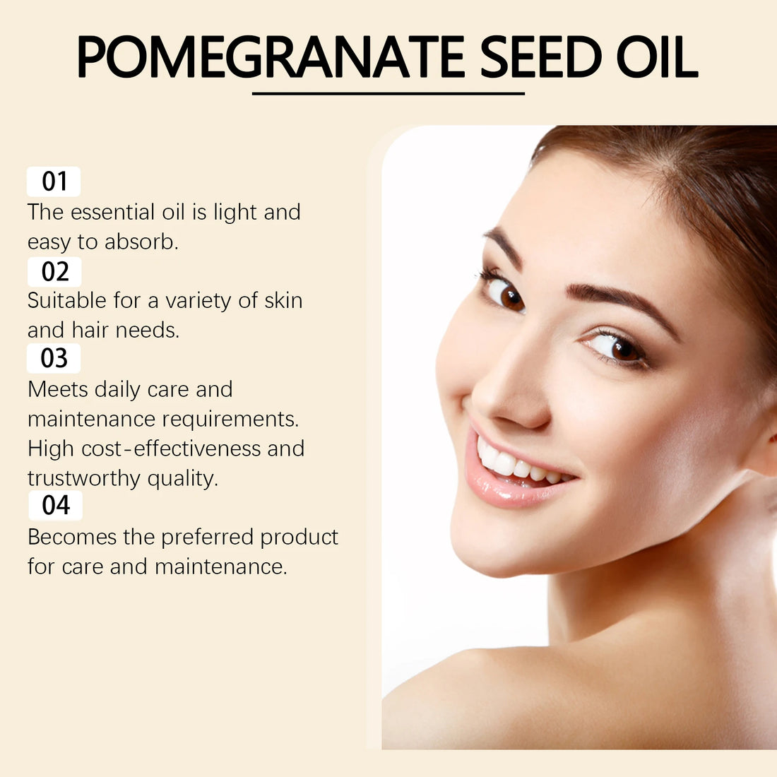 West Month 60ml Pomegranate Seed Moisturizing Essential Oil Gentle Hydrating Body Skin Care for Overall Nourishment