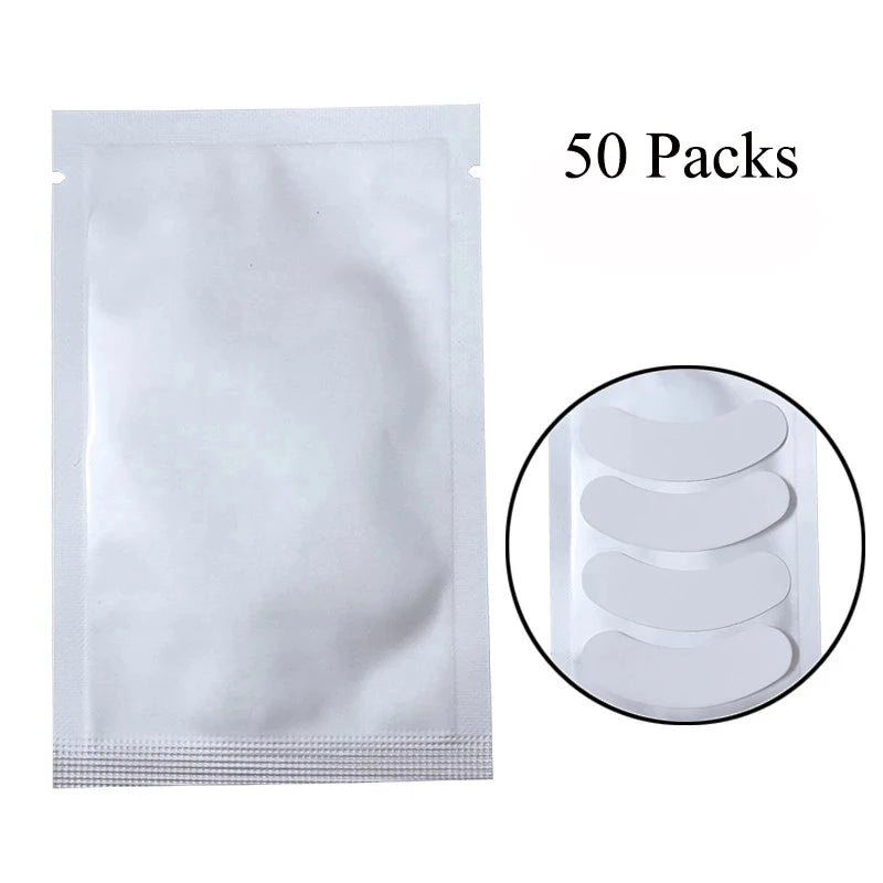 25/50/100/200/500 No.2 Thick Silicone Eyelash Pad Patch Under Eye Pad For Eyelash Extension Silicone Pad Eyelash Extension Tool