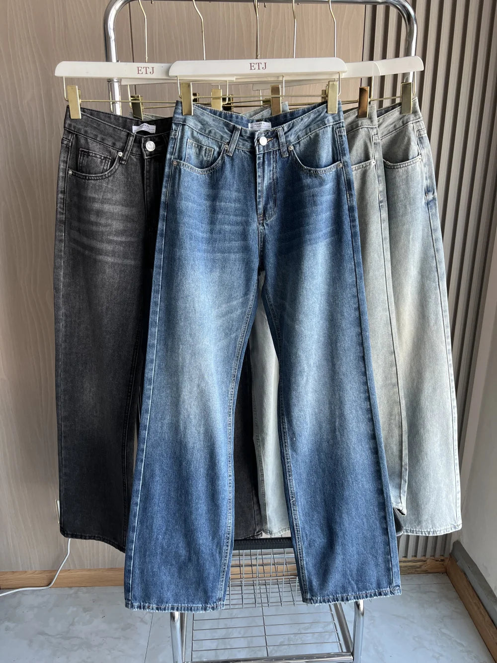 Z1975 straight height waist long jeans 2025 traf Autumn/Winter New Wash Product y2k Classic  Jeans for women