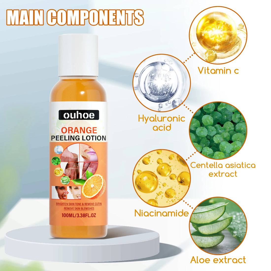 Yellow Peeling Oil Bleaching Face Body Dark Skin Brighten Whiten Lotion Hand Foot Dead Skin Peel Exfoliate Nourish New Skin Tone