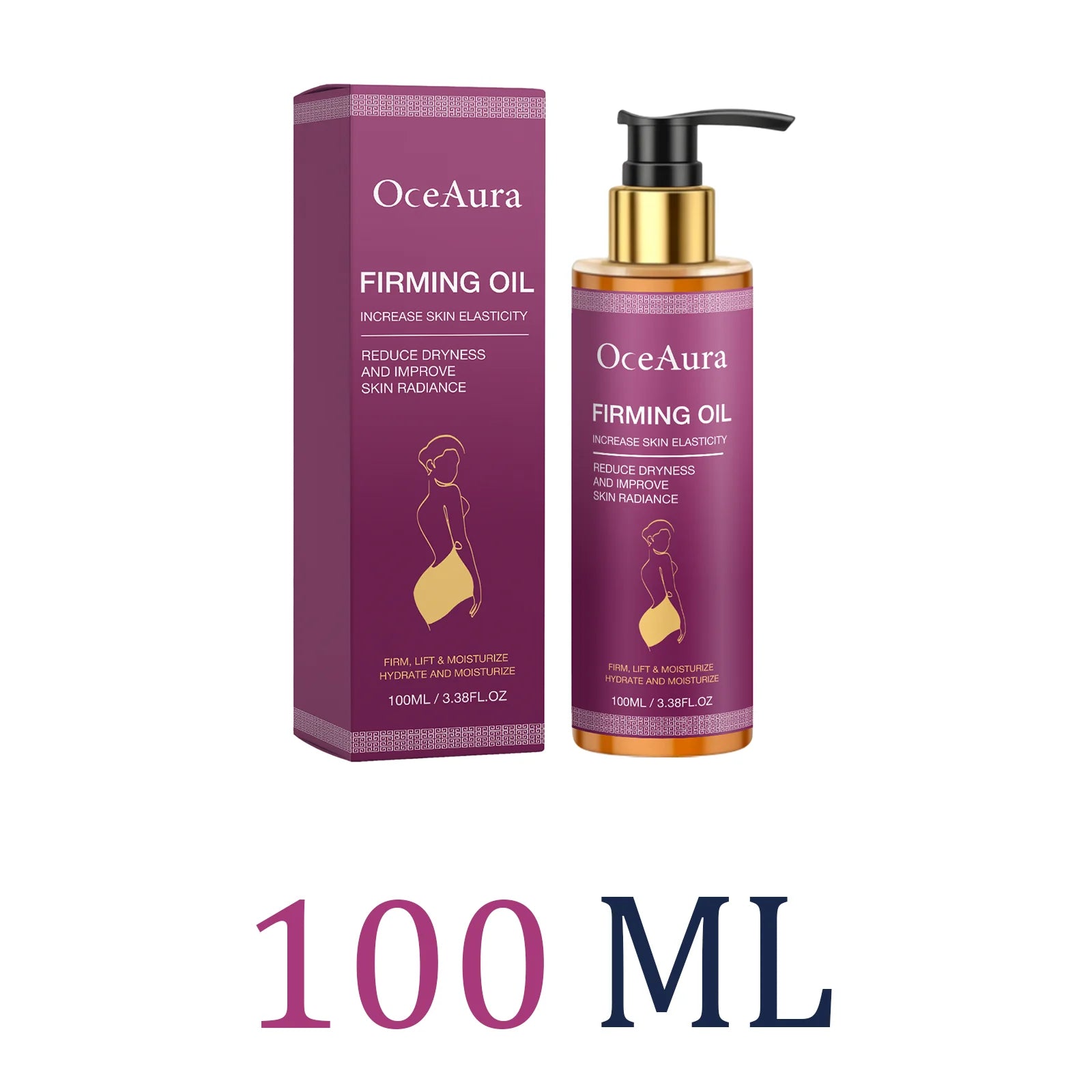 Lavender rose Body Oil 100ml Massage Body Liquid Moisturizing and Repairing Body Care Essential Oil Coffee seed for Dry Skin