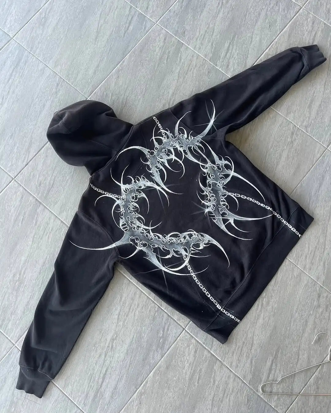 Colorful Harajuku High Street Nostalgic Classic Phenomenon Game Letter Printing Hoodie Men's Lazy Casual Loose Cotton Top Jacket