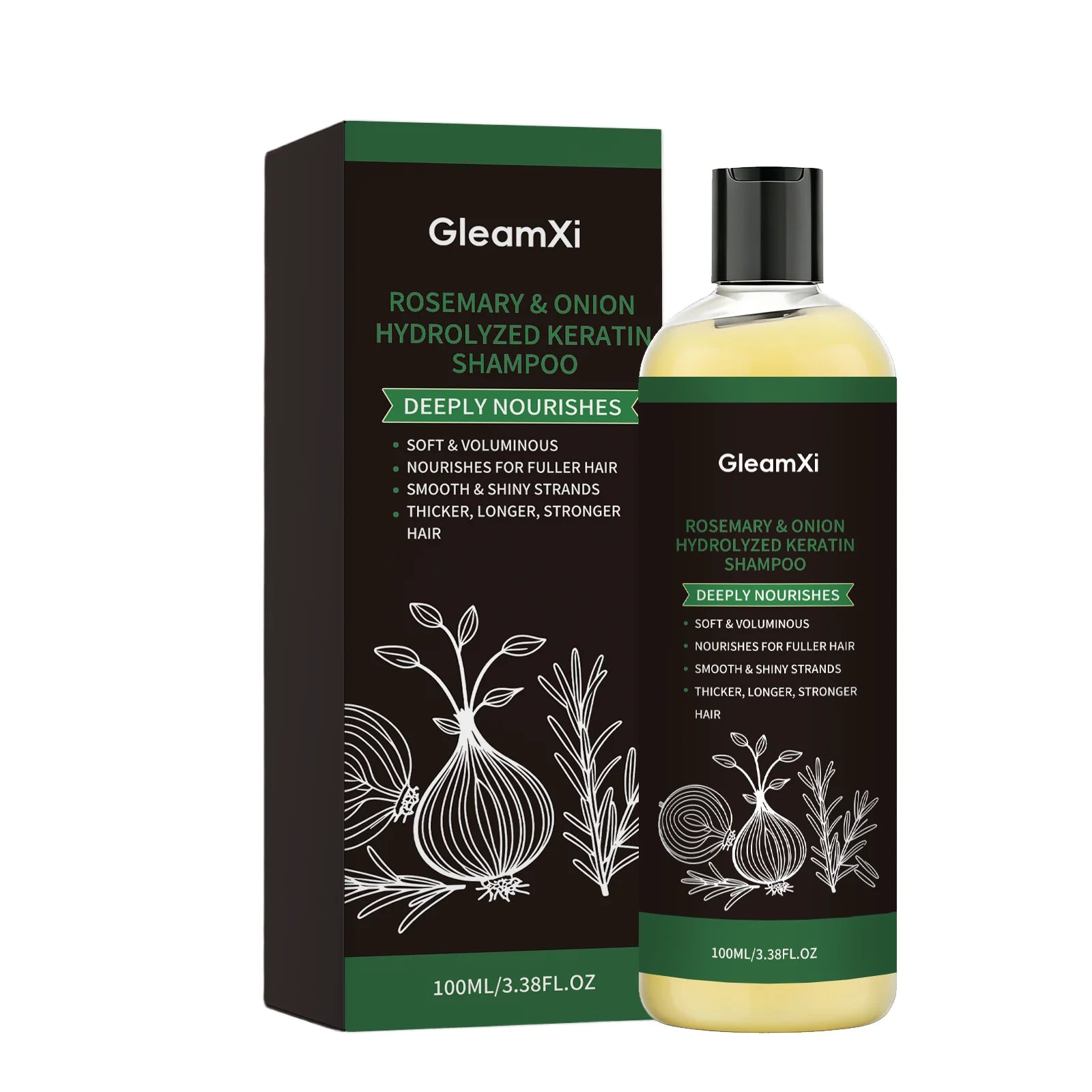 Rosemary Onion Shampoo For Hair Growth Anti Dandruff Oil Control Refreshing Scalp Nourishing Thickening Strengthening Shampoo