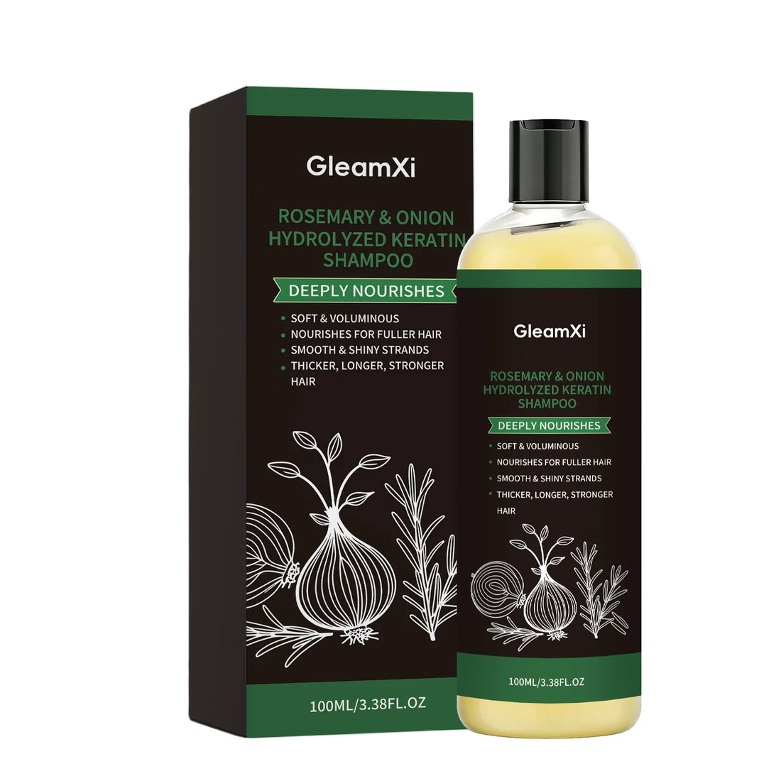 Rosemary Onion Shampoo For Hair Growth Anti Dandruff Oil Control Refreshing Scalp Nourishing Thickening Strengthening Shampoo