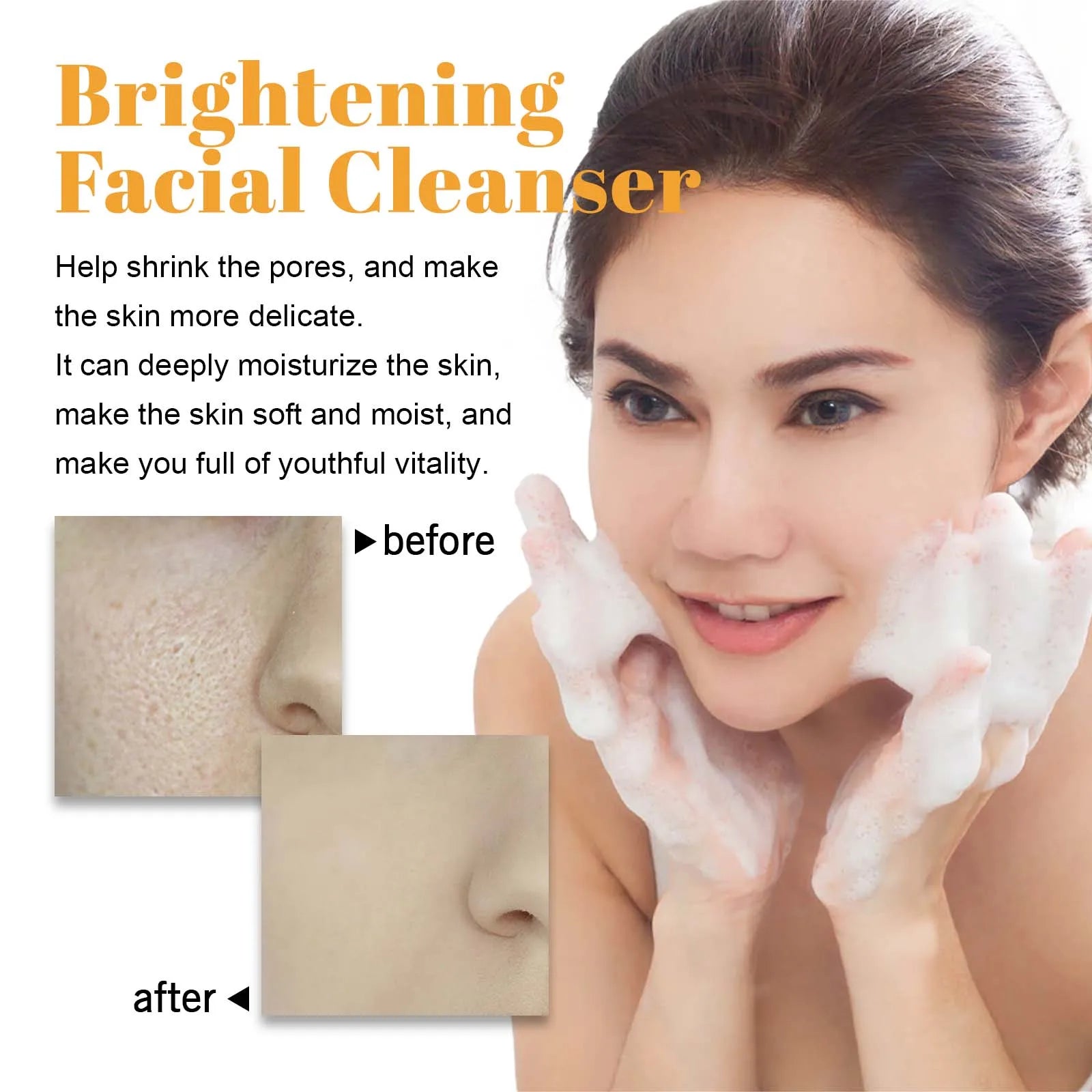Turmeric Cleanser Face Wash Kojic Acid Exfoliating Deeply Cleanses Skin Maintains Water Oil Balance Remove Dirt Oil Control Halalzen