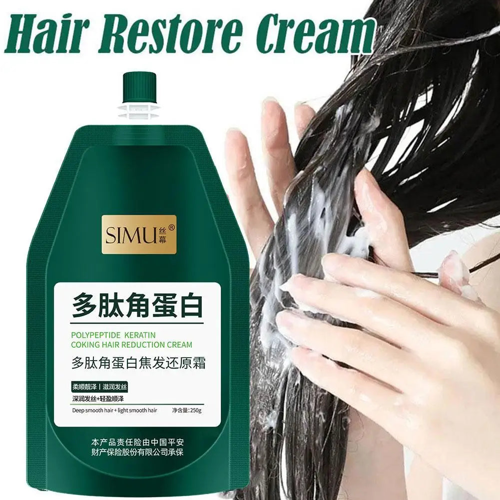 Peptide Keratin Coking Hair Reduction Cream Smoothing Conditioner Repair Dry Hair Dryness Mask Hair Treatment Cream 250ml Halalzen