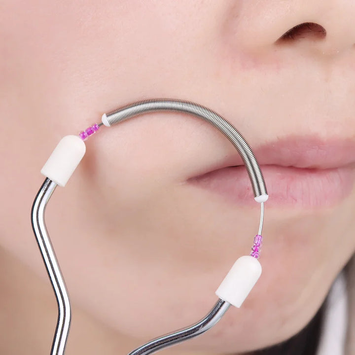 1/2pcs Painless Spring Roller Facial Epilator -Portable Handheld Electric-Free Hair Remover for Lip/Eyebrow/Cheek, Skincare Tool