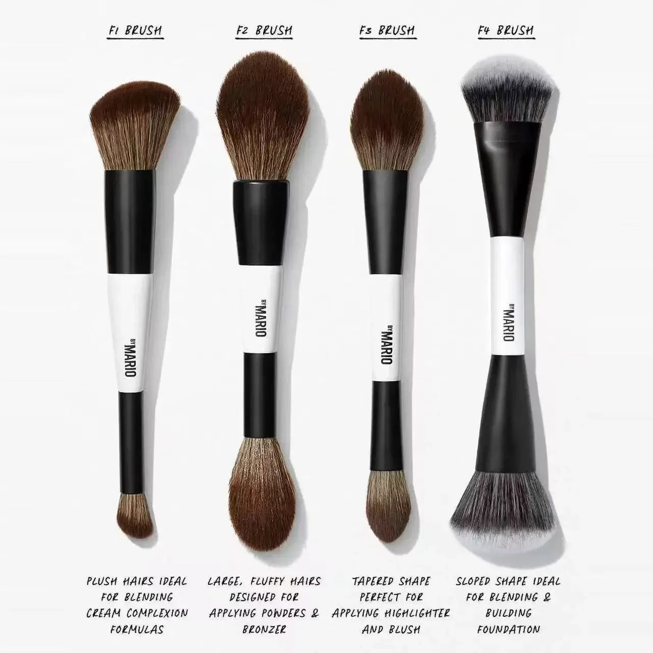 Soft Bristle Blush Highlighter Brush Kit Flawless Soft Glow Face Cosmetic Tools F1 F2 F3 F4 Pro Facial Blending Makeup Brushes