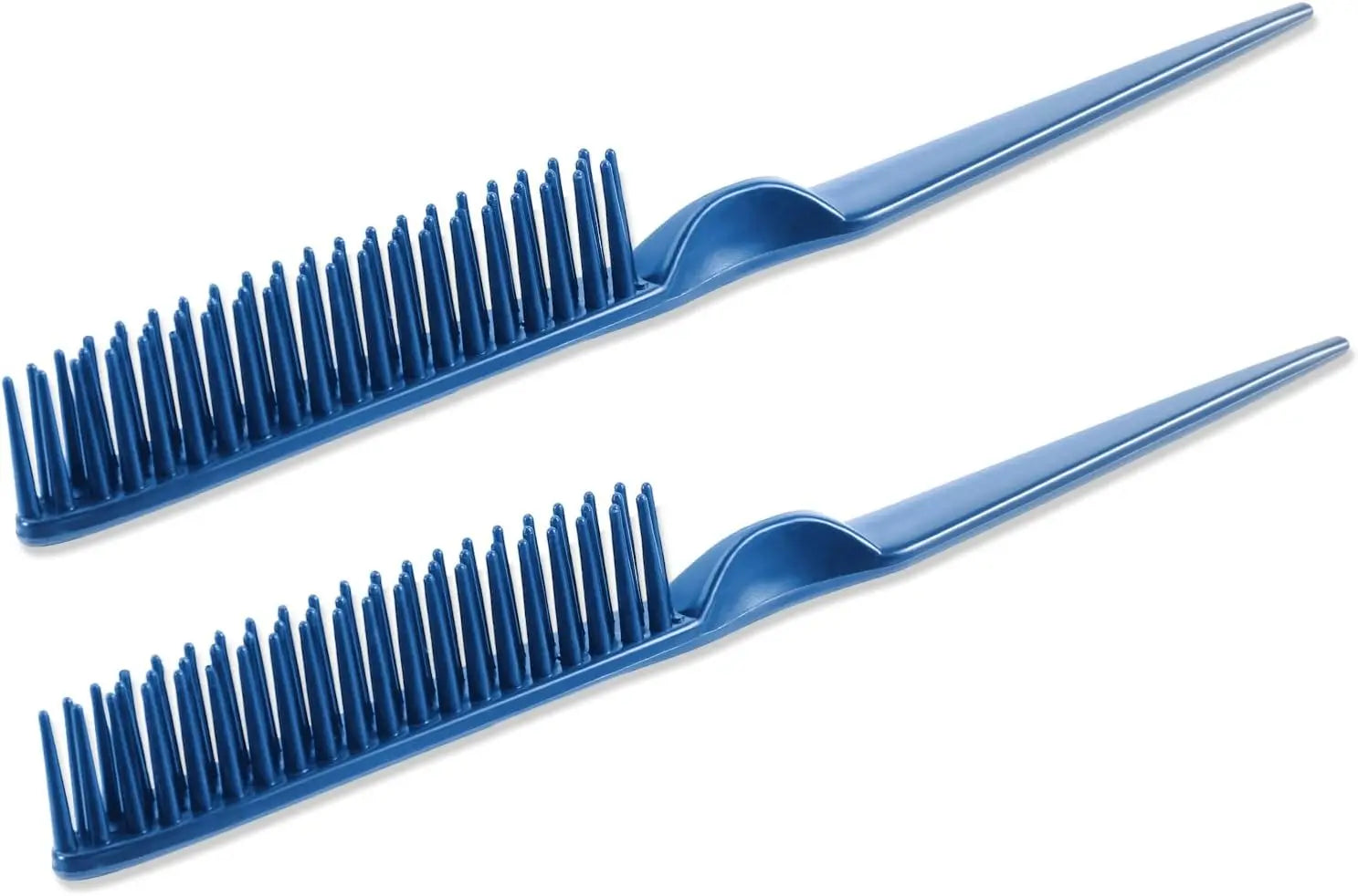 3 Row Hair Comb for Natural Detangling Hair Styling Brush Nylon Bristle Unbraider Teasing Comb Rat Tail for Women Men Black PD