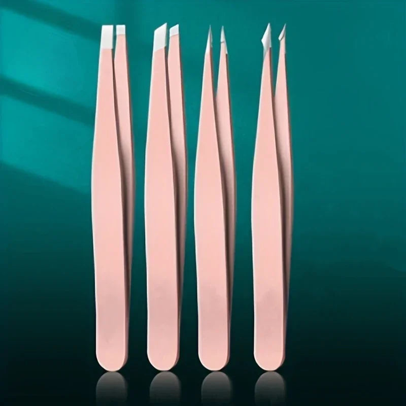 4pcs Set Professional Tweezers Set Perfect For Eyebrow Hair Removal Splinter Very Effortless and Relaxed to Remove Halalzen
