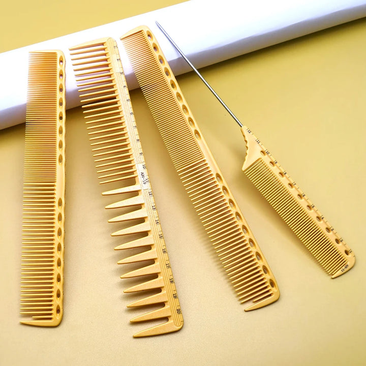 4Pcs Graduated Combs, Combs with Measuring Scales, Can Precisely Cut Hair, a Must-Have Hair Cutting Comb Set for Salon Stylists, and a Hair Styling Comb Set for Home Use