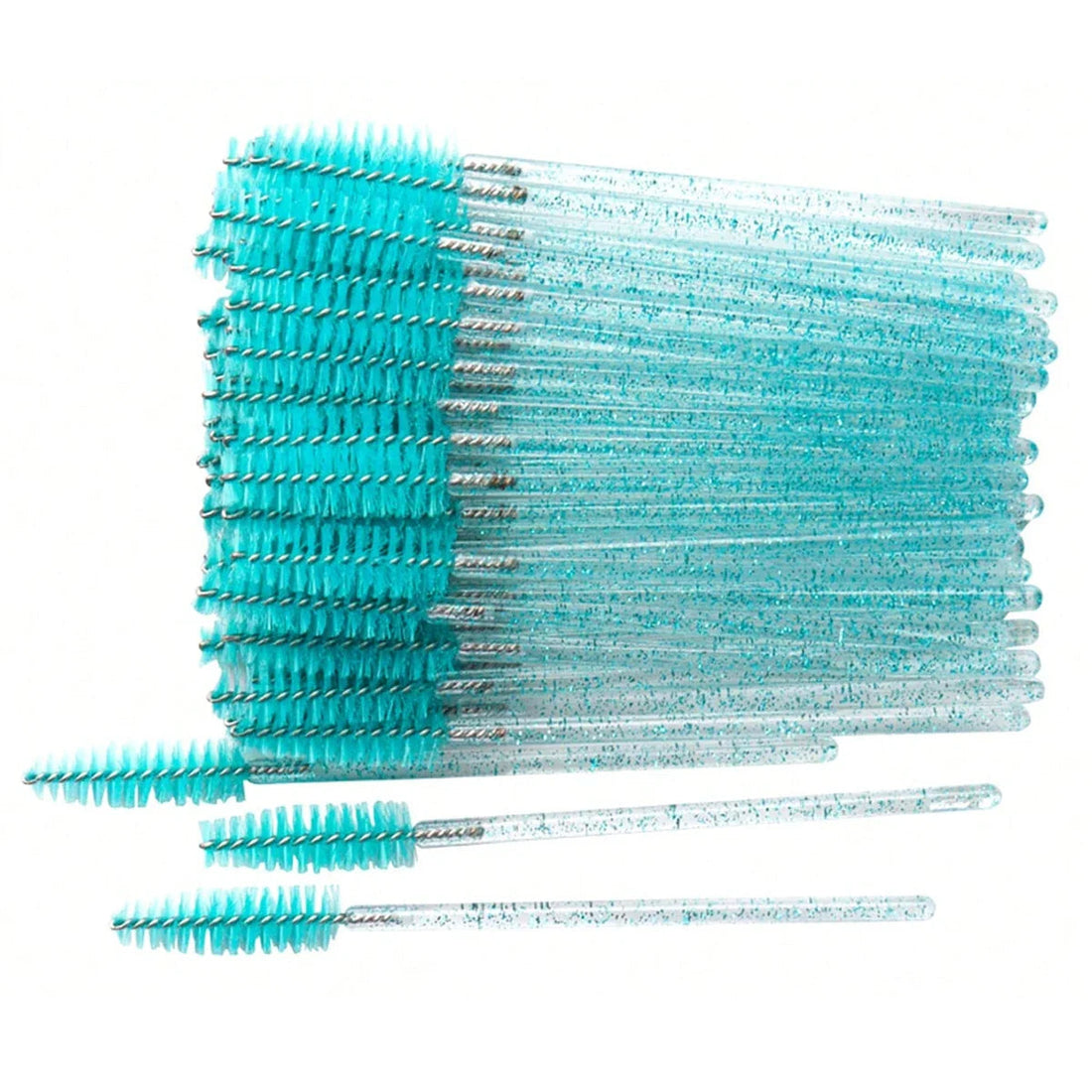 100 Pcs Crystal Eyelash Brush Disposable Mascara Wands Eyelash Extension Microbrush Eyebrow Applicator Makeup Brush Halalzen
