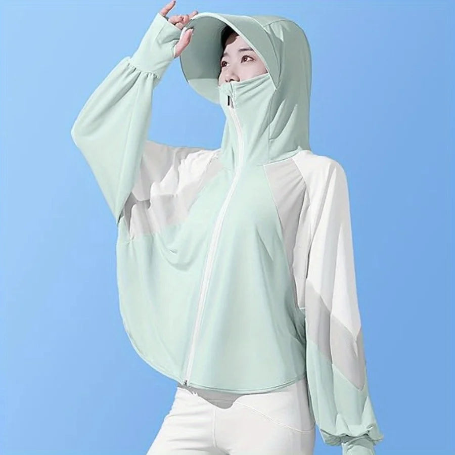 Women's lightweight quick-drying sun protection clothing breathable and windproof beach fishing clothing must be used for daily