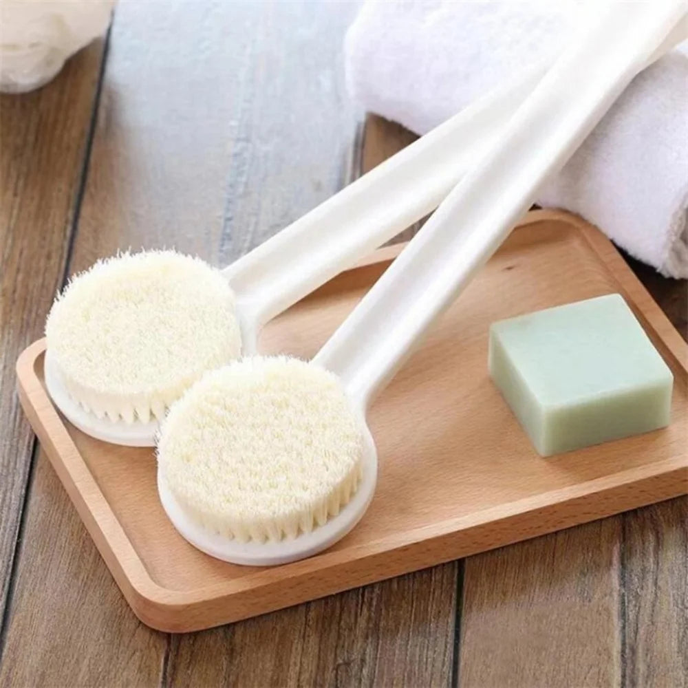 1pc Bath Brush Long Handle Soft Bristles Body Exfoliating Bath Brush for Back Legs Hard-to-Reach Areas,Shower Use Bath Supplies Halalzen