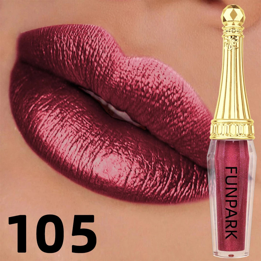 10 Colors Metallic Lip Gloss Long Lasting Liquid Lipstick Pearl Glitter High Pigment Lip Tint Korean Makeup Gifts Lip Oil Cosmet
