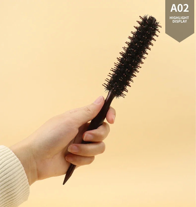 1pc professional anti-static curly hair comb bristle curling brush hair styling hair curling comb Special for real hair wigs Halalzen