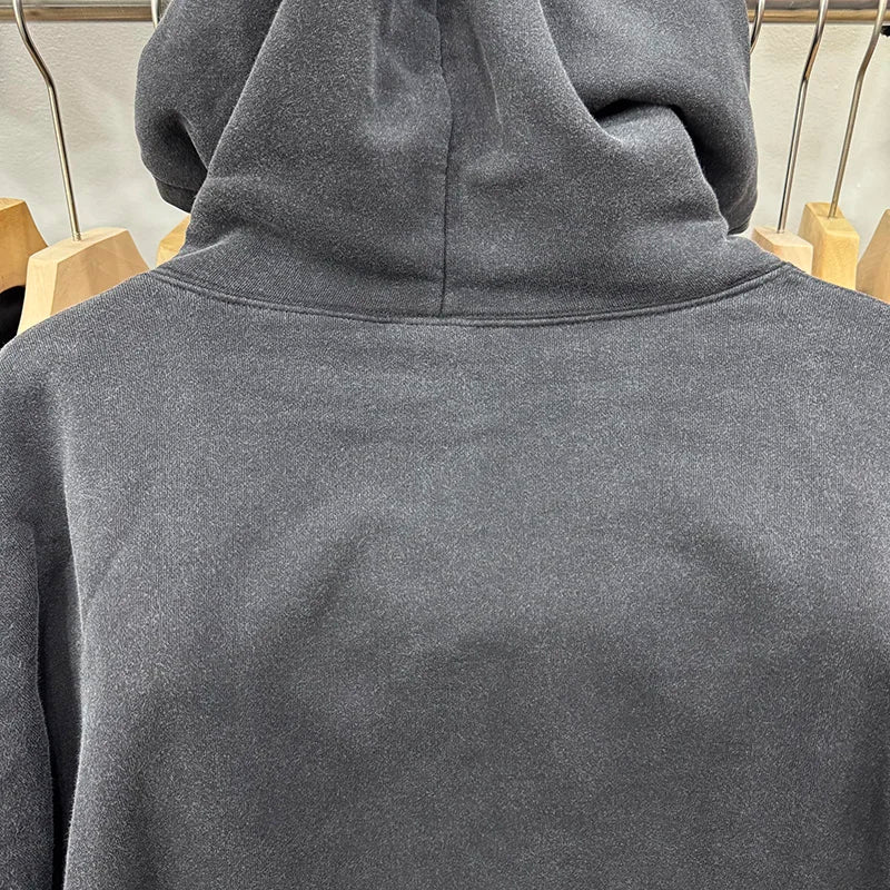 High Quality Saint Winter Cotton SMOKERS FANTASY Letter Printed Washed Vintage Casual Hoodies Men