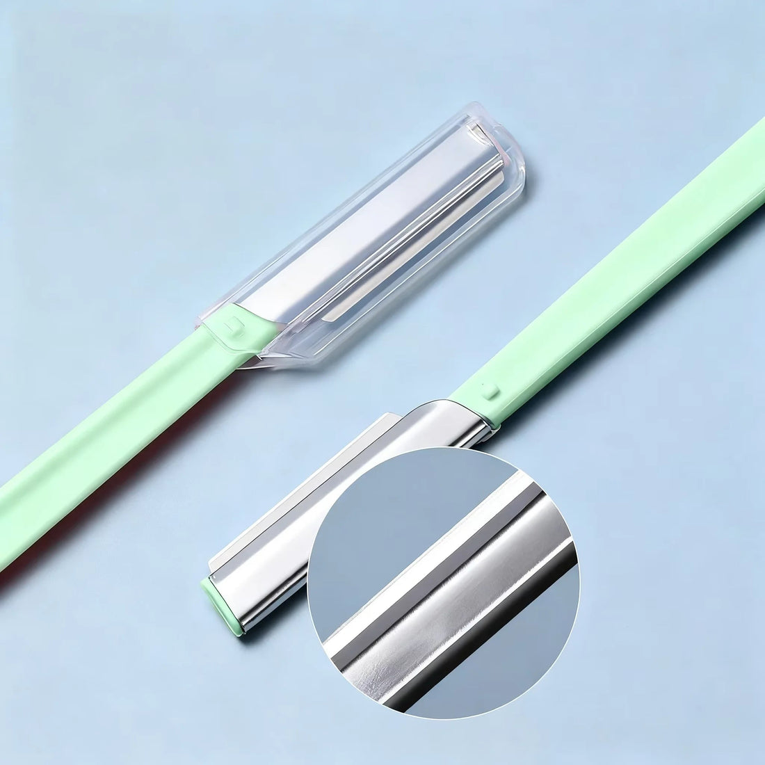 Ultra Sharp Straight Handle Eyebrow Trimmer Durable Safe Universal Home Use Facial Hair Razor Women Grooming Tool Halalzen