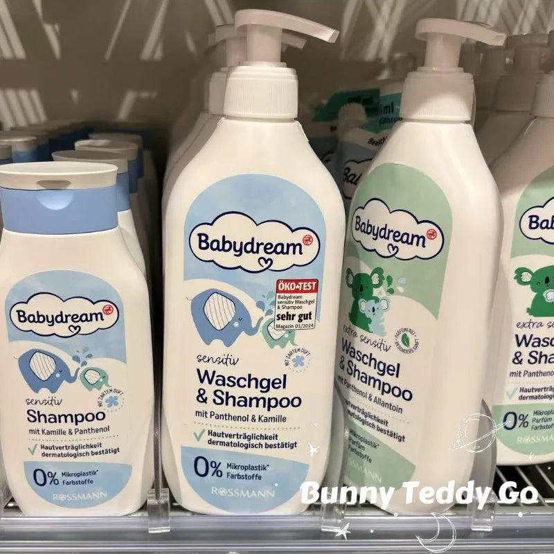 In Stock! German Babydream Organic Shea Butter Extra Sensitive Baby 2‑in‑1 Shampoo & Body Wash 500ml