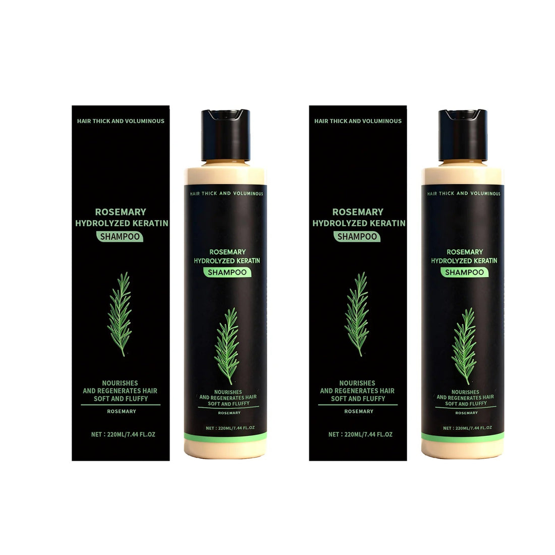 220ML Rosemary Keratin Volumizing Shampoo Natural Hair Care Deep Cleansing Moisturizing Smooth Fullness Boost Long Lasting Halalzen