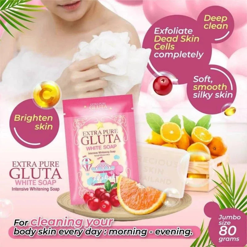 EXTRAPURE GLUTA WHITE SOAP Intensive Whitening Soap Halalzen
