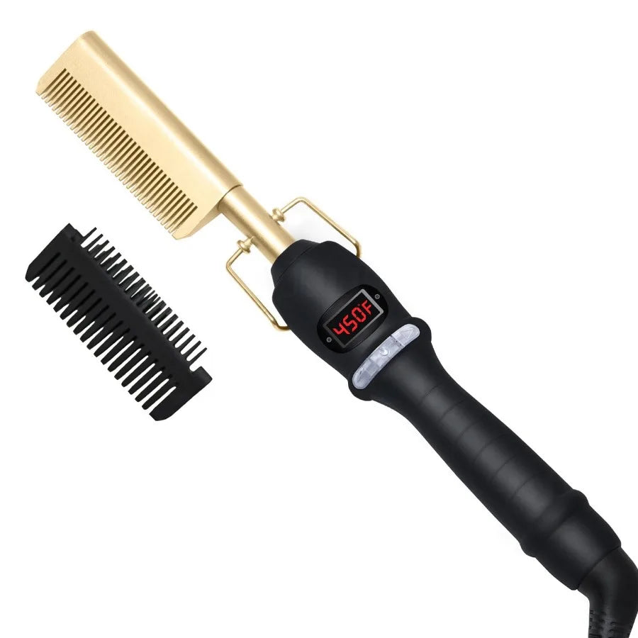 2-in-1 Wet & Dry Volumizing Curling Iron — Electric Curling & Straightening Comb | Ideal Gift for Men & Women | A Unique Present