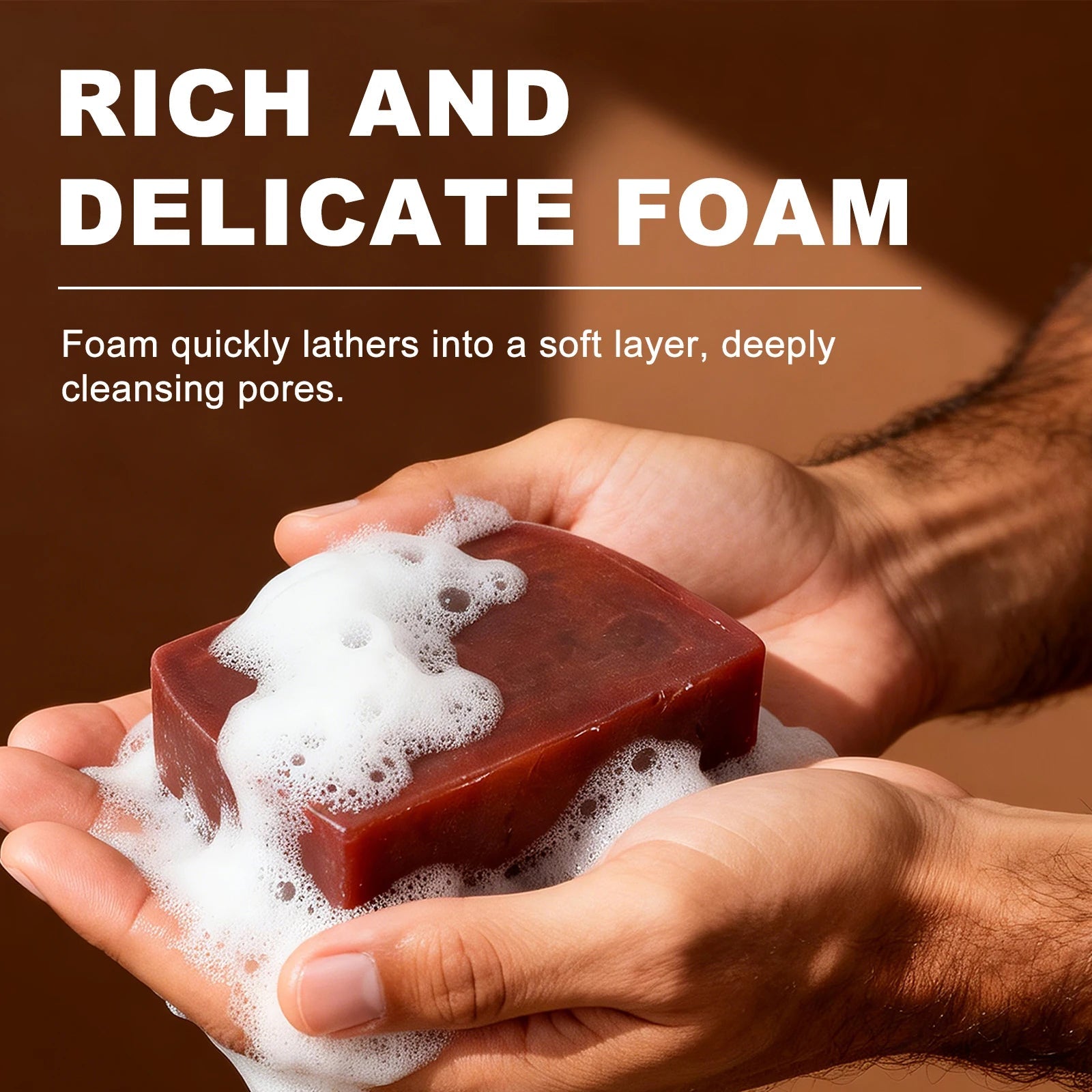 Organic Sandalwood Face Wash Soap, Oil Control, Blackhead Remover, Gentle Cleansing for Men Women, Daily Skin Care Halalzen