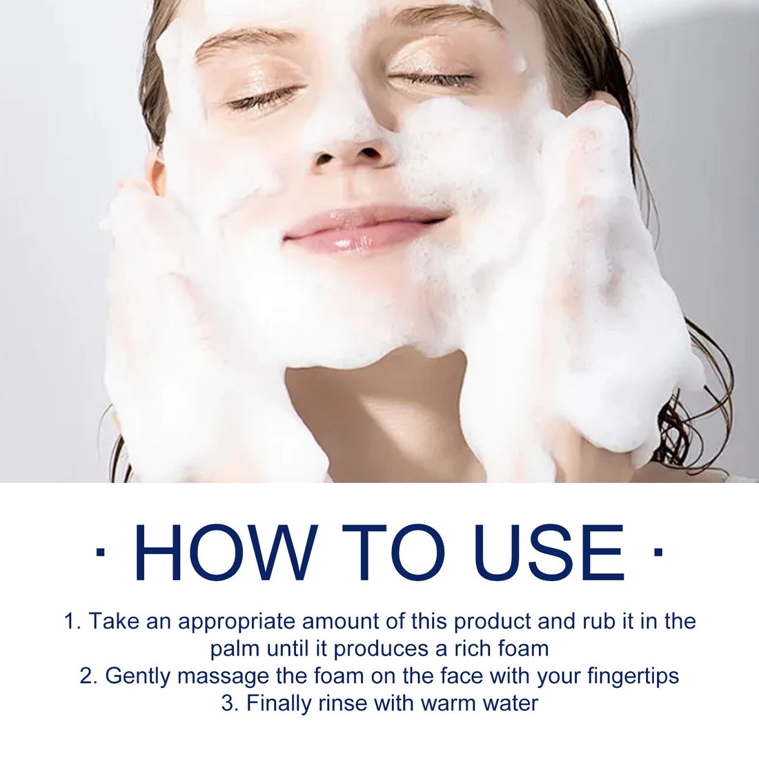 Facial Cleanser Anti Acne Oil Control Blackhead Remover Shrink Pores Deep Cleansing Acne Treatment Moisturizing Face Wash 100g Halalzen
