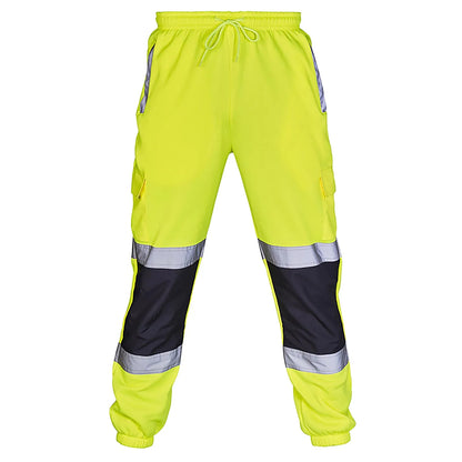 Reflective Stripes Strips Pants Men Work Trousers Hi Vis Pants High Visibility Work Wear Pants Road Construction Safety Trousers