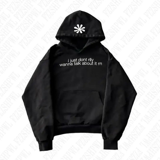 Y2k Women HipHop Graphic Vintage Letter Print Hoodie Clothes Harajuku Aesthetic Fashion Casual Pullover Punk Streetwear EMO Girl