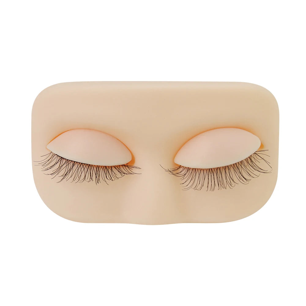 GLAMLASH Mini Lash Flat Model Head Practice Eyelash Extension Training Head With Removable Replacement Eyelids Halalzen