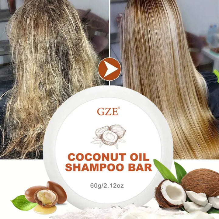 GZE Coconut Oil Shampoo Bar, Moisturizing Bar Shampoo for Dry Hair Halalzen