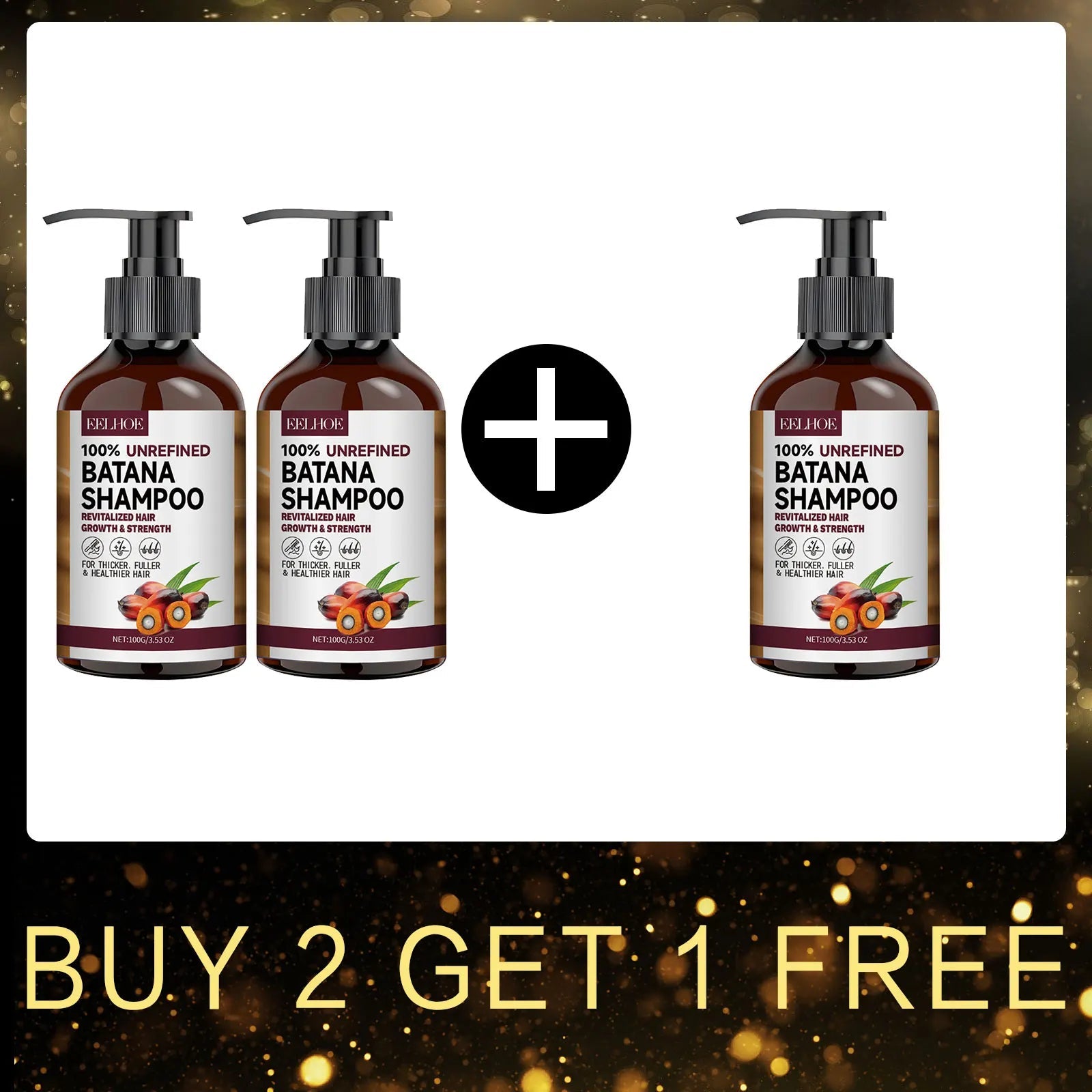 EELHOE Natural Batana Oil Deep Moisturizing Smooth Thick Hair Growth Shampoo and Conditioner for Damaged Hair Keratin Treatment Halalzen