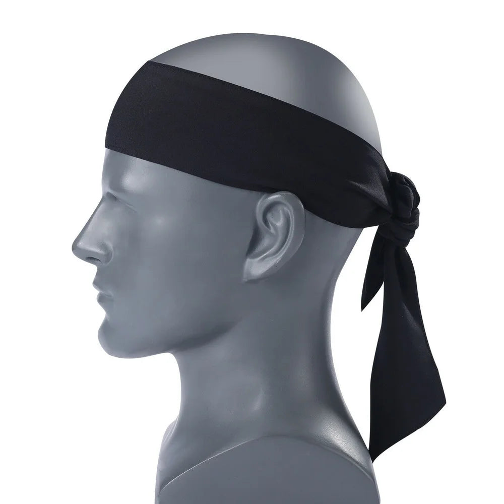 Men Women Sports Head Tie Headband Stretch Yoga Gym Hair Wrap Athletic Sweatband Elastic Gym Yoga Hairband Tennis Headwear