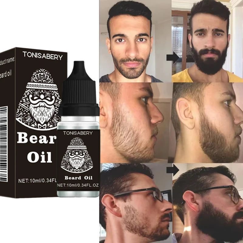 High Quality Fast Beard Growth Serum For Men Promote Beard Regrowth Thicker Longer Fuller Anti Hair Loss Essential Oil Hair Care